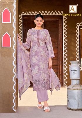 Alok jade copper diamond surat chdhidar dress material wholesale